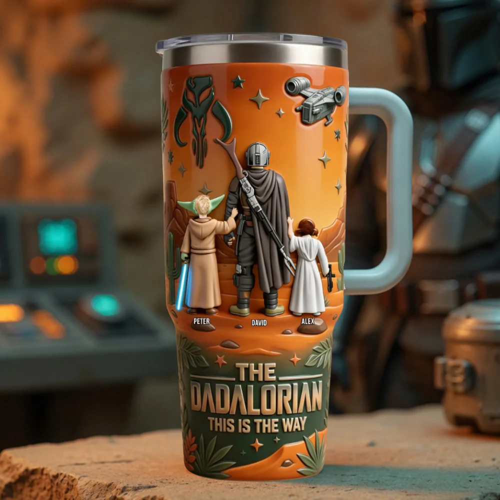 The Dadalorian This Is Away - Personalized Tumbler - Gift For Dad - Image 2