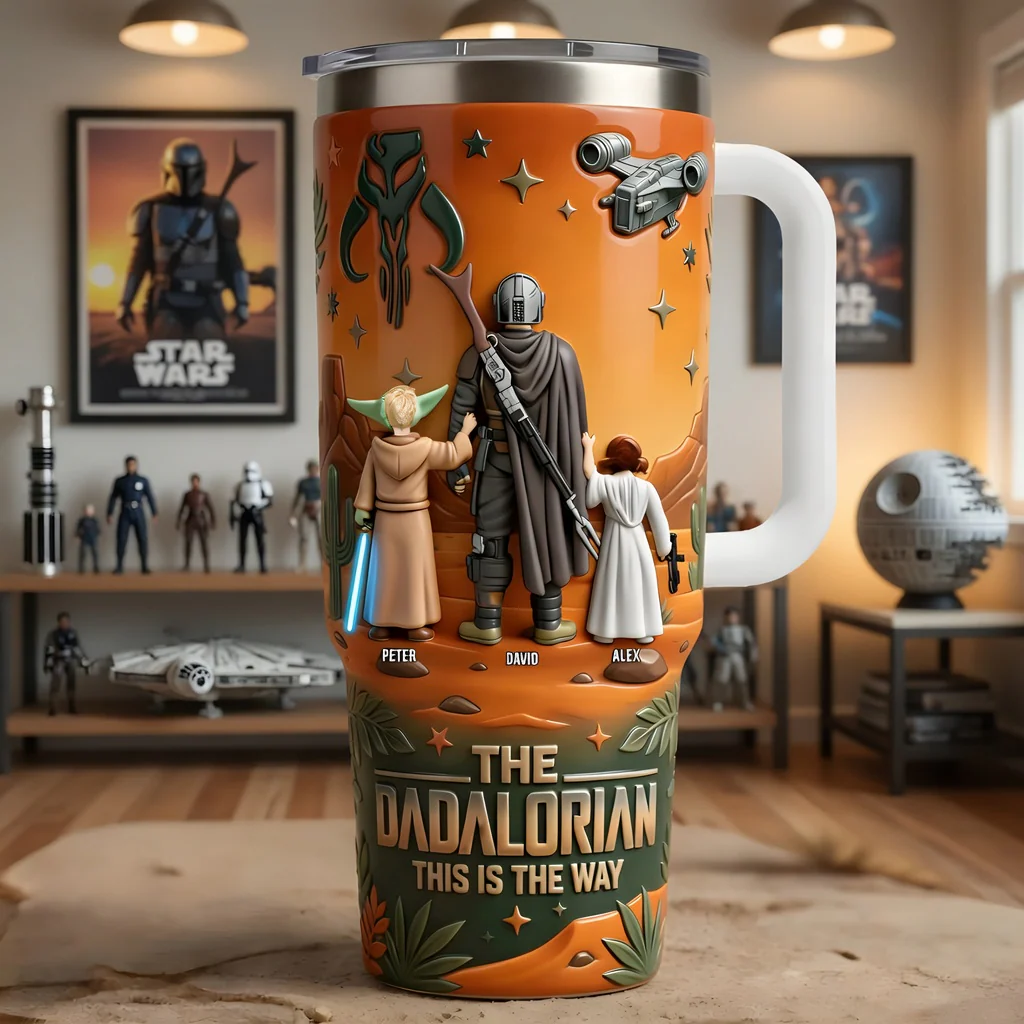 The Dadalorian This Is Away - Personalized Tumbler - Gift For Dad - Image 3