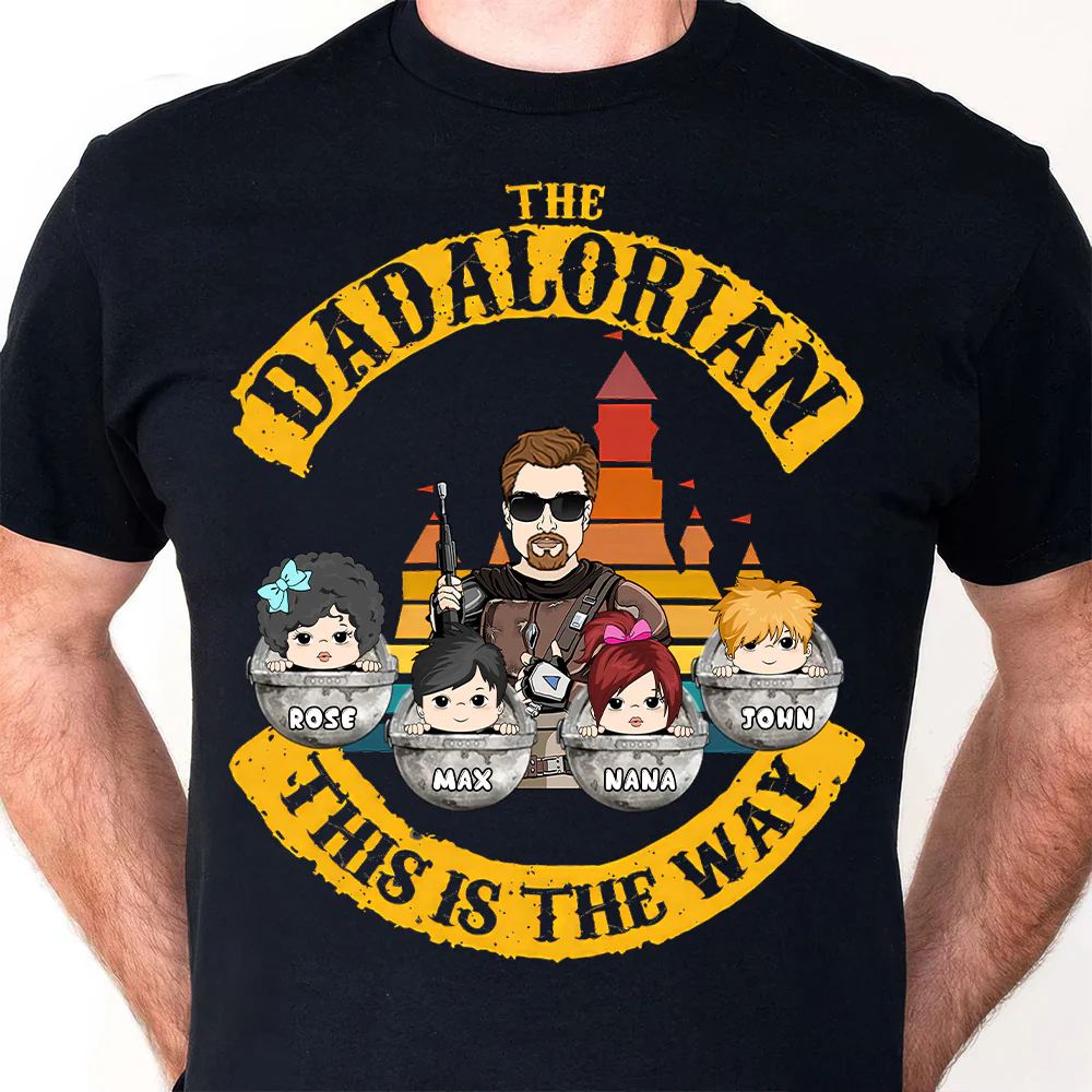 The Dadalorian This Is The Way Version 2 - Personalized Shirt - Gift For Dad - Image 4