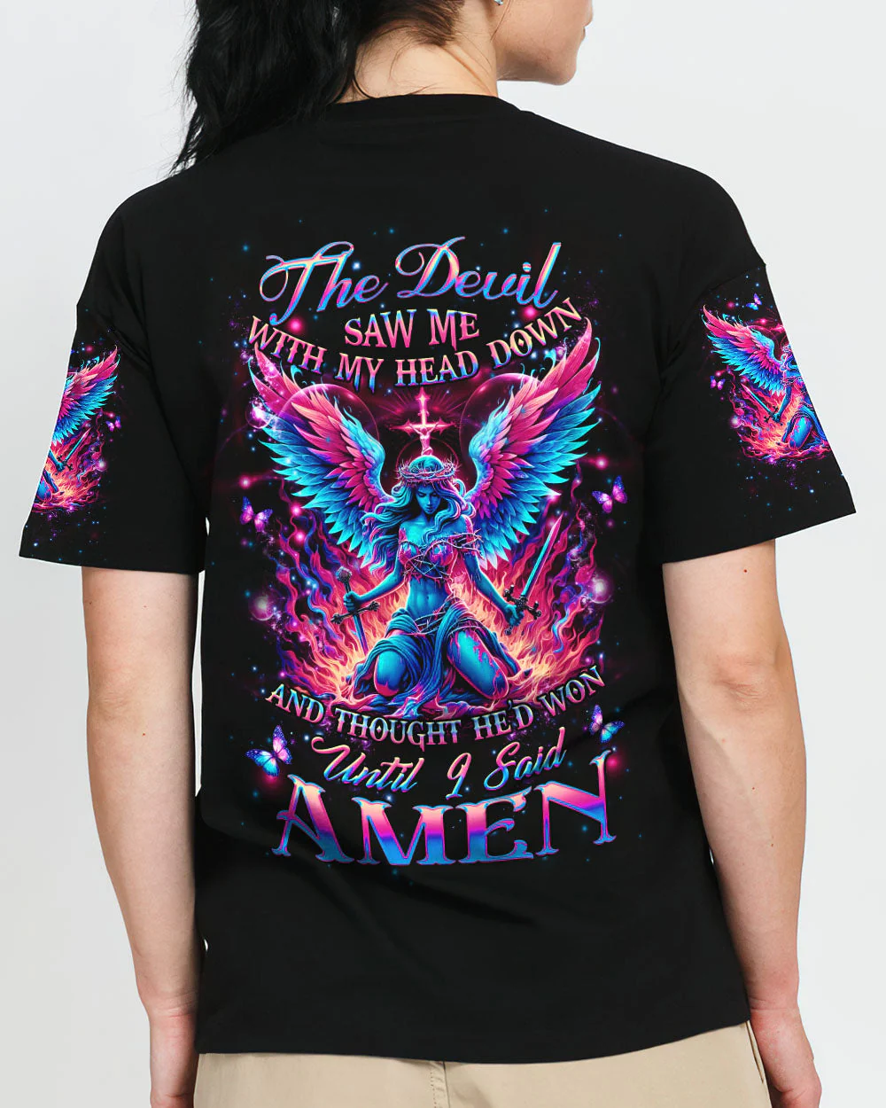 The Devil Saw Me With My Head Down Women's All Over Print Shirt - Yhhg1405244 - Image 13