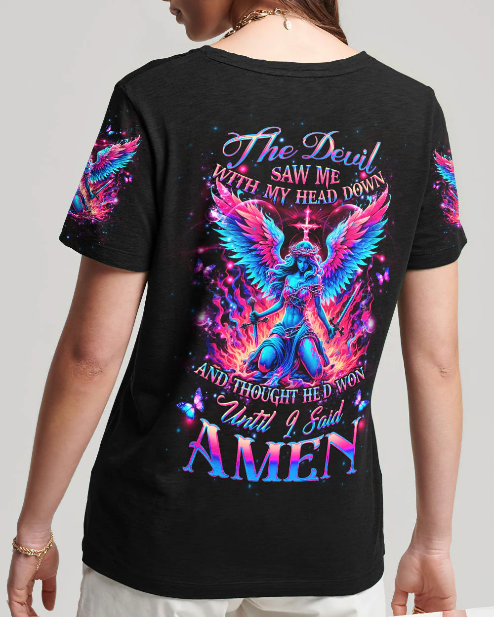 The Devil Saw Me With My Head Down Women's All Over Print Shirt - Yhhg1405244 - Image 15
