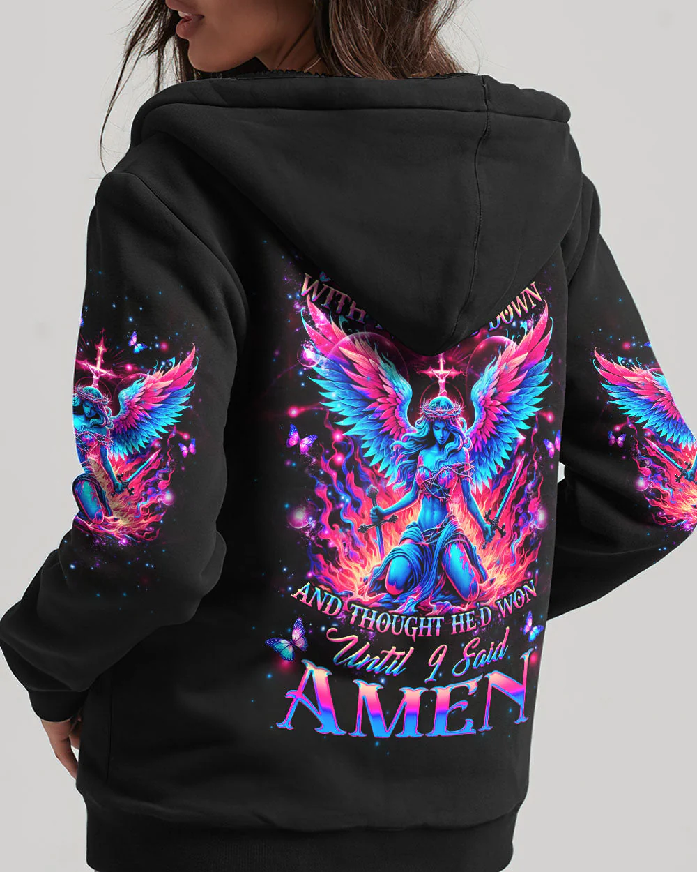The Devil Saw Me With My Head Down Women's All Over Print Shirt - Yhhg1405244 - Image 6