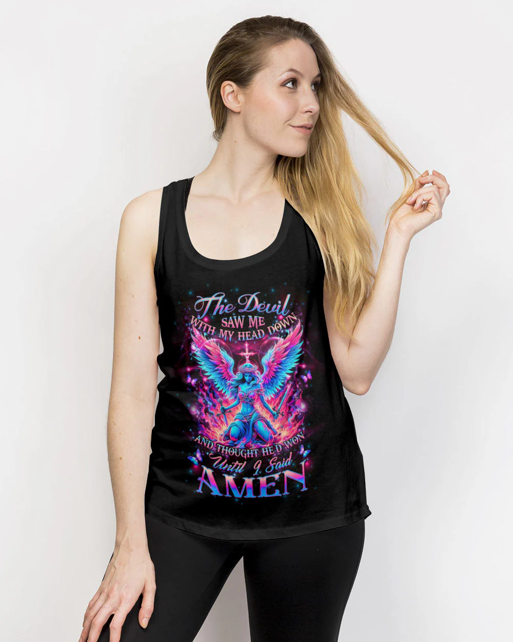 The Devil Saw Me With My Head Down Women's All Over Print Shirt - Yhhg1405244 - Image 9