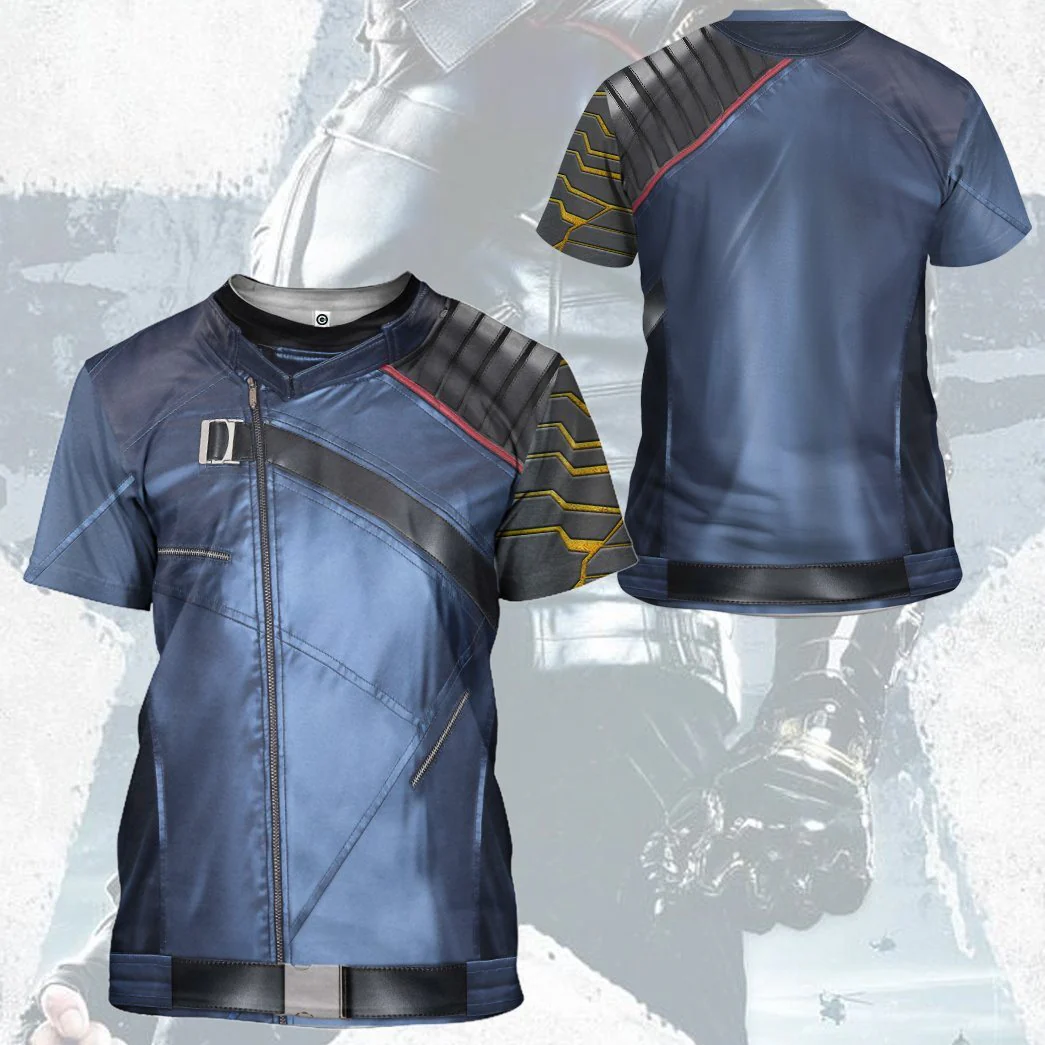 The Falcon And The Winter Soldier Bucky Barnes T-Shirt 3D For Men & Women - Image 3