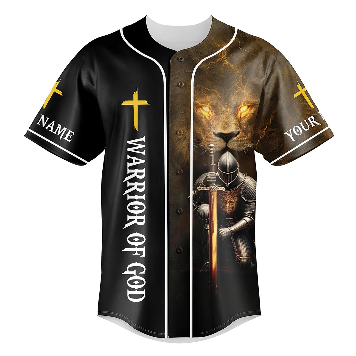 The Giant In Front Of You Is Never Bigger Than The God Inside Of You Custom Name Baseball Jersey - Christant Gift For Him - Image 2