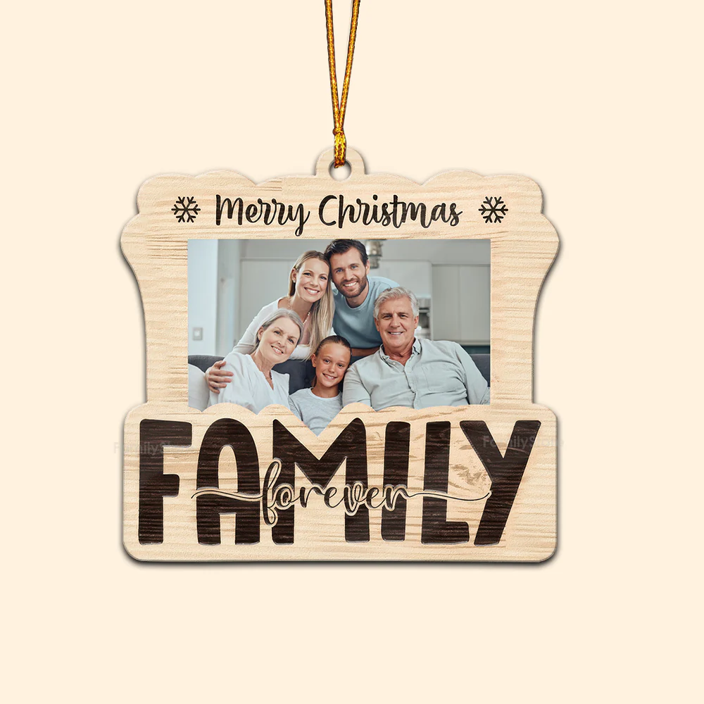 The Holidays Are A Time For Family - Gift For Family - Personalized Wood Ornament NA94 - Image 6