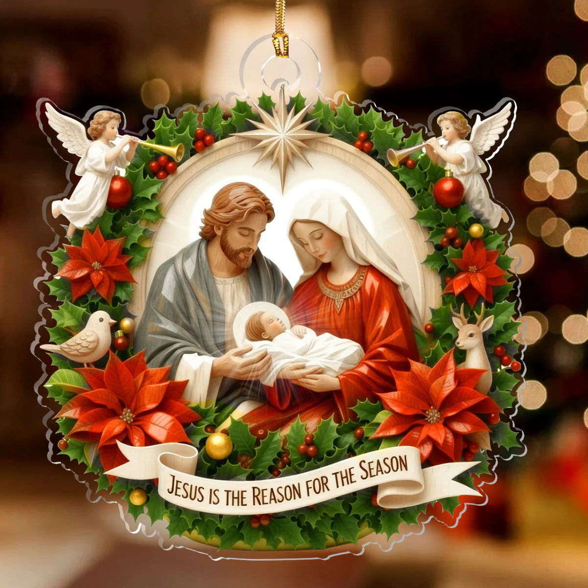 The Holy Season - 1-Layer Acrylic Ornament - Gift For Christmas TD118 - Image 3