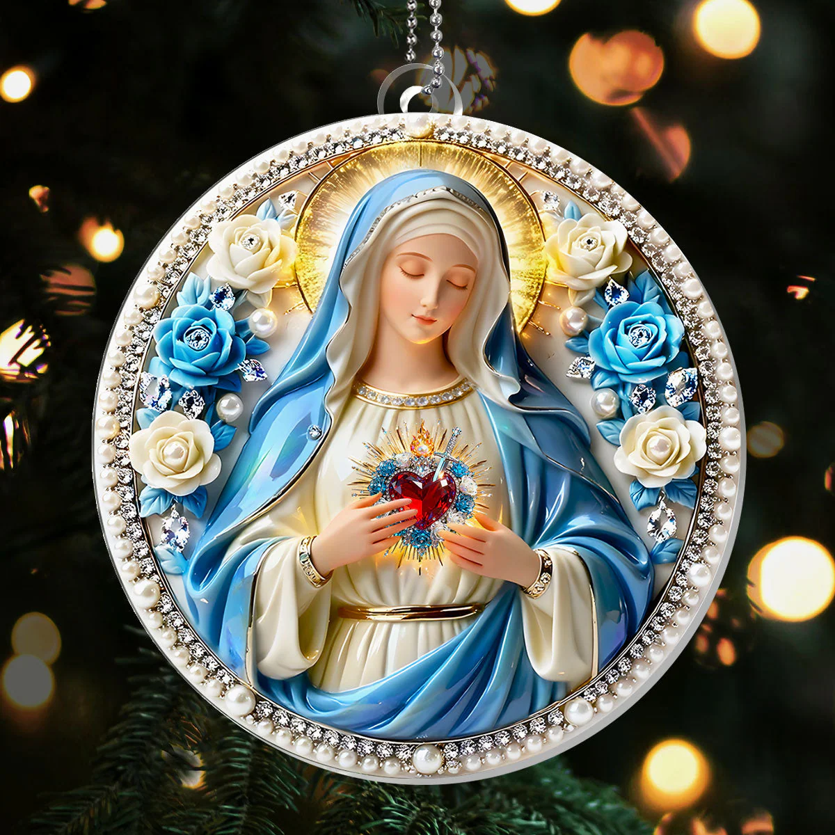 The Holy Serenity - 1-Layer Acrylic Ornament - Gift For Her, For Christmas HL128 - Image 2