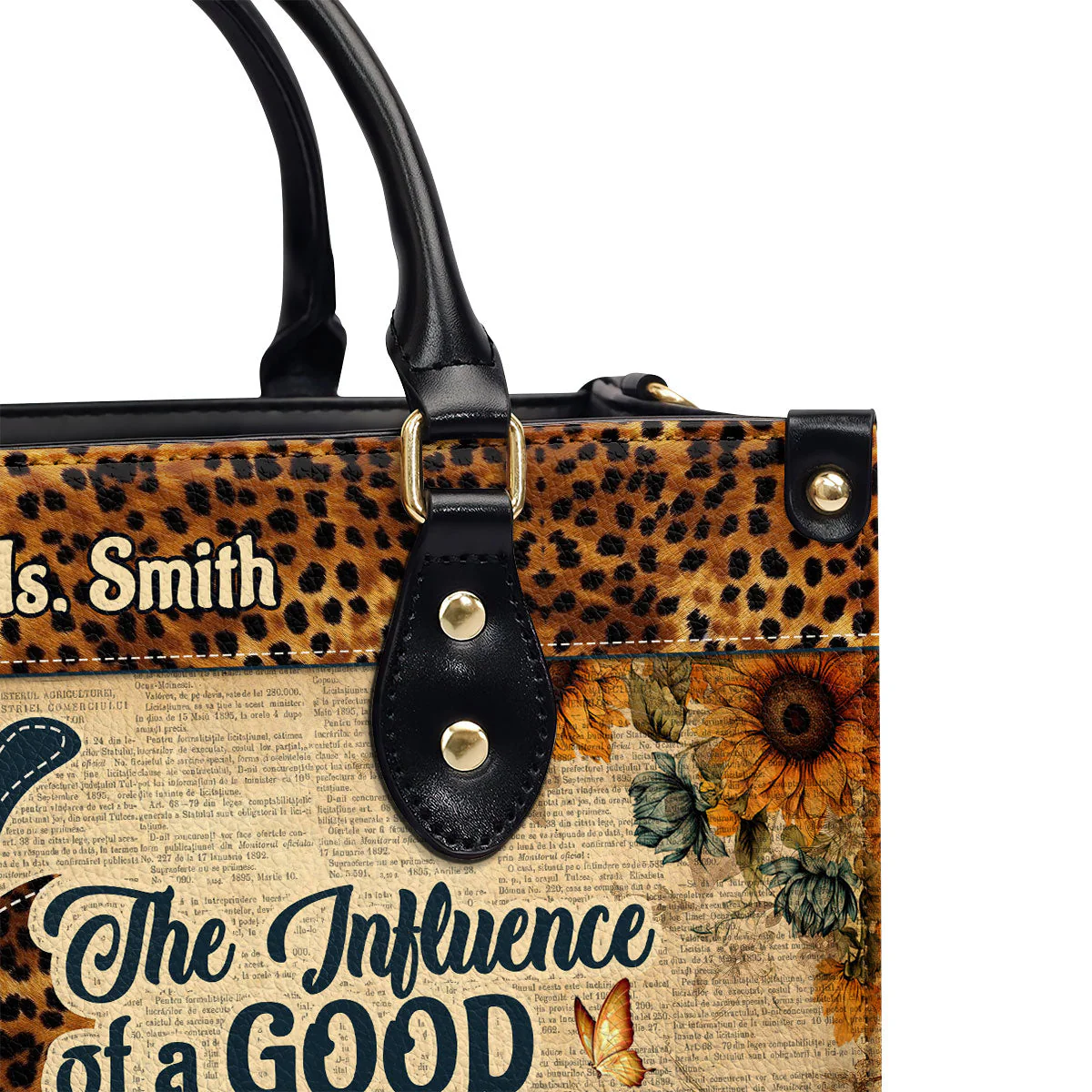 The Influence Of A Good Teacher - Personalized Leather Handbag - Gift For Teacher | HD95 - Image 6