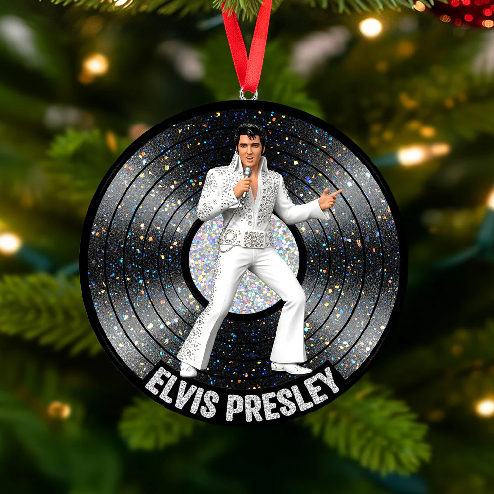 The King of Rock - Personalized Acrylic Ornament - Christmas Gift For Music Fans HH01