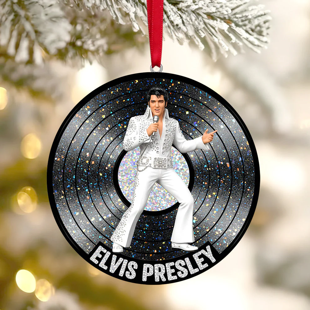 The King of Rock - Personalized Acrylic Ornament - Christmas Gift For Music Fans HH01 - Image 2