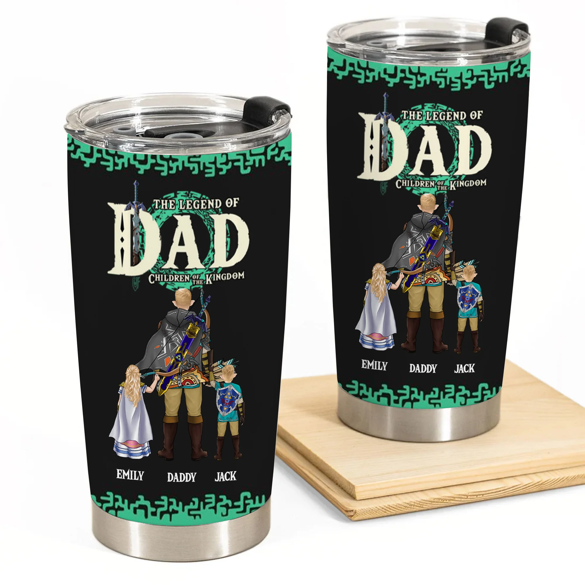 Zelda The Legend Of Dad Children Of The Kingdom - Gift For Dad - Personalized Tumbler - CL07 NA94