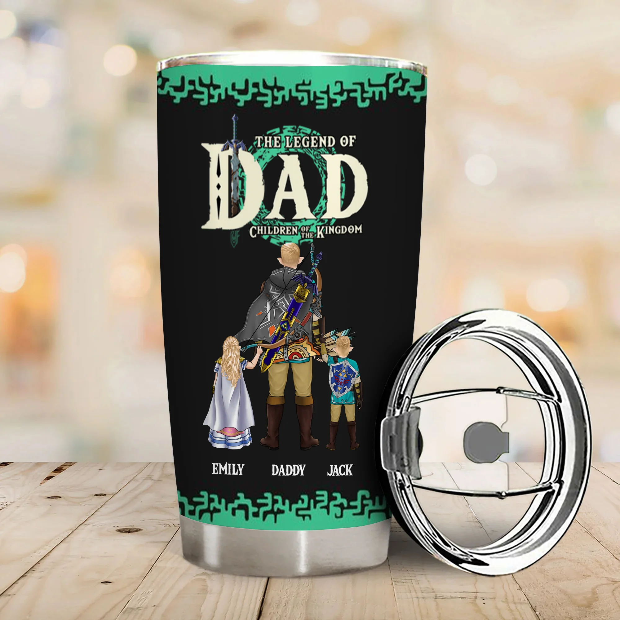 Zelda The Legend Of Dad Children Of The Kingdom - Gift For Dad - Personalized Tumbler - CL07 NA94 - Image 3