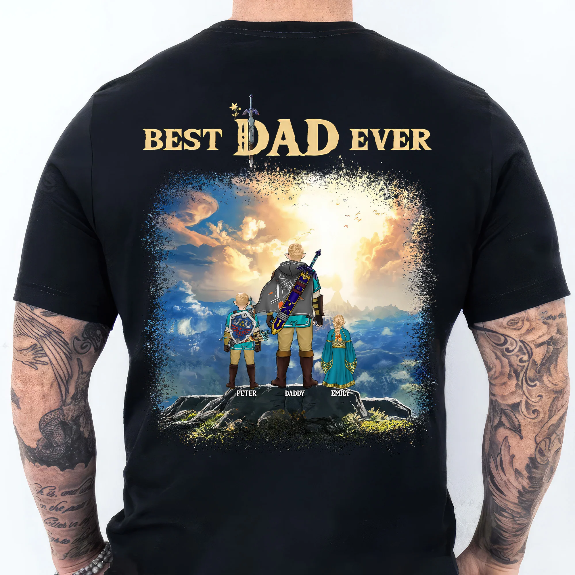 The Legend Of Dad Zelda Dad - Personalized Shirt 2 Side - Gift For Dad - Image 3