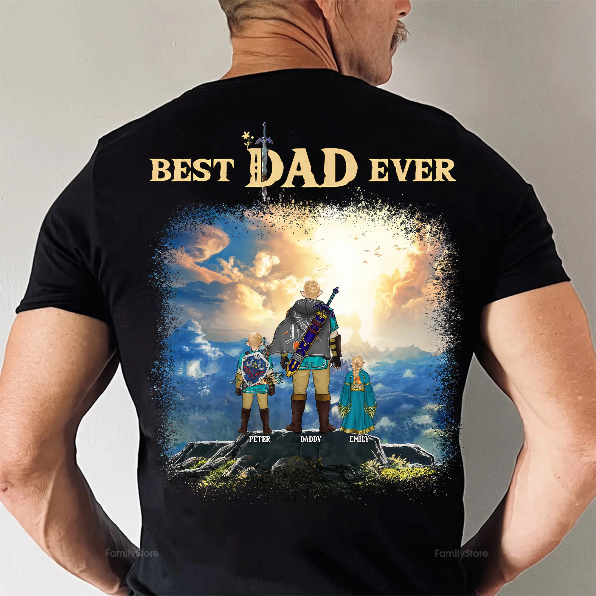The Legend Of Dad Zelda Dad - Personalized Shirt 2 Side - Gift For Dad - Image 5