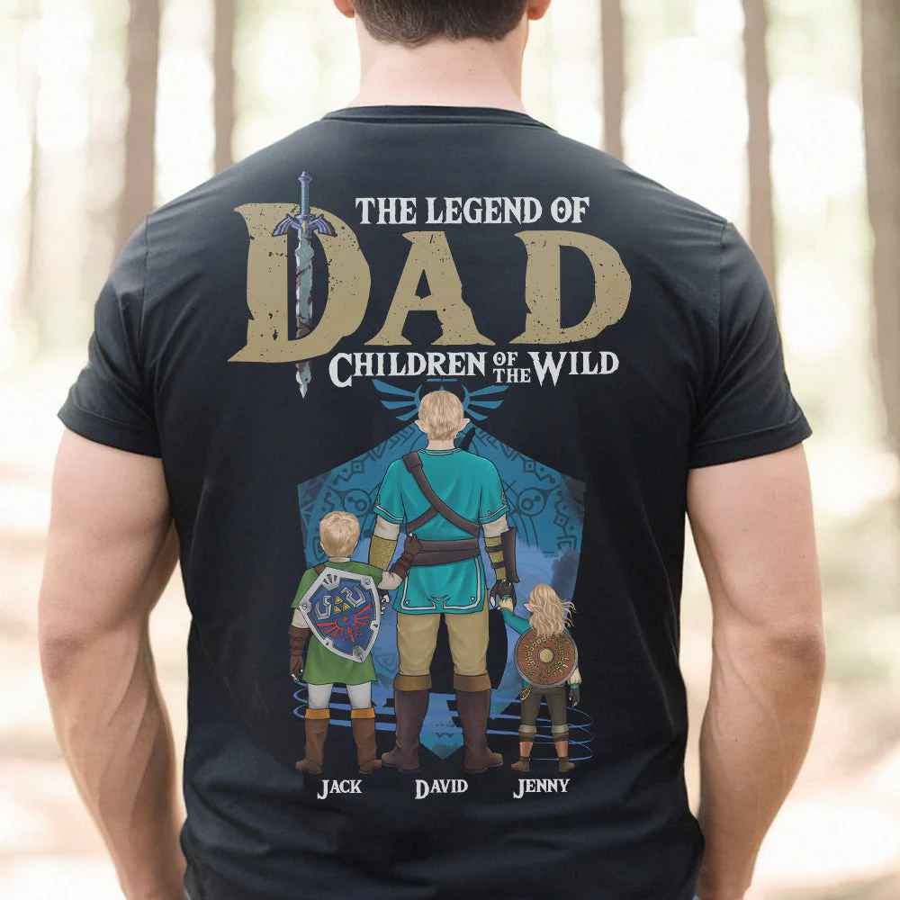 The Legend of Zelda Triforce Hero Club - Personalized Tshirt Two Side - Gift for Dad, Father's Day | CL07 - Image 2
