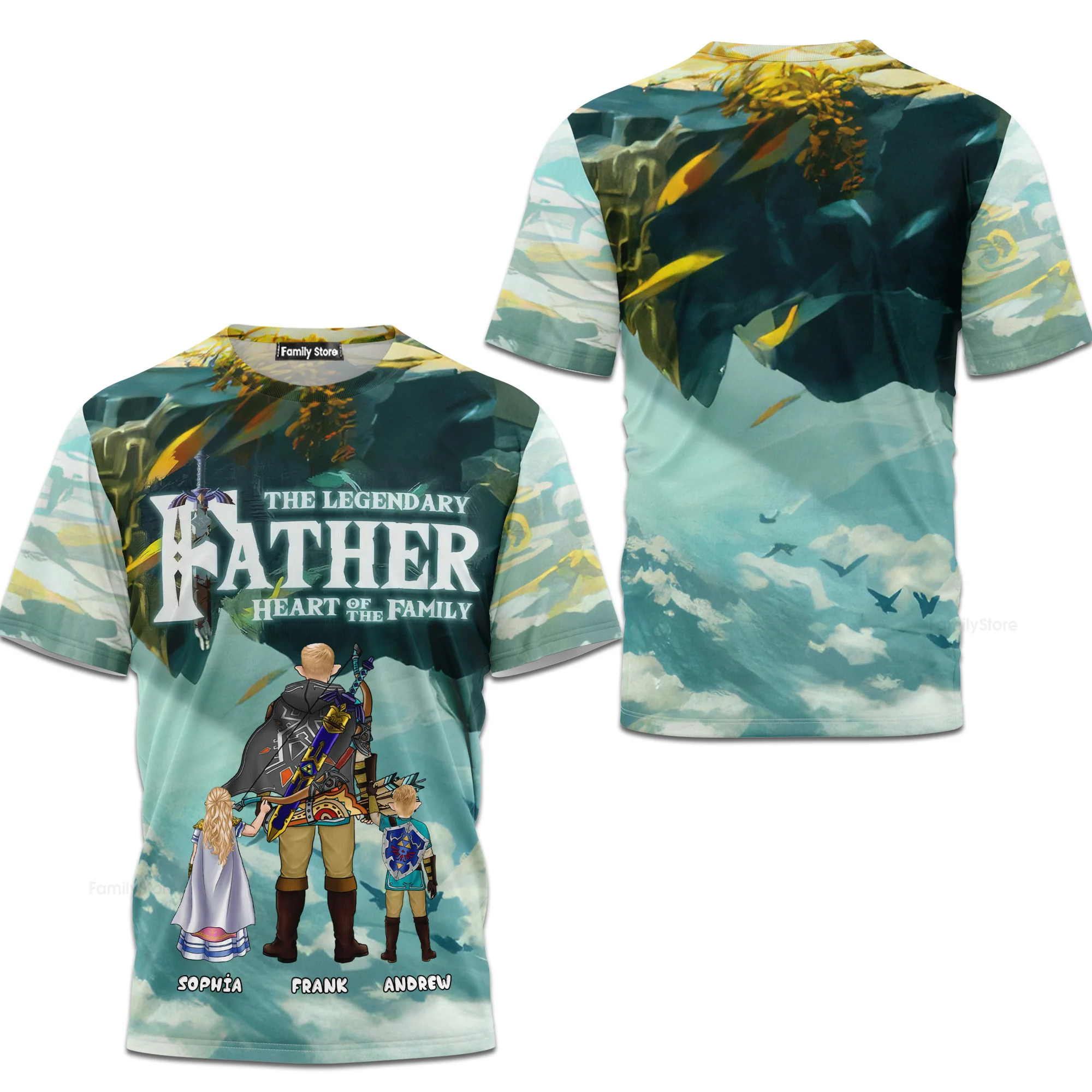 The Legendary Dad The Heart Of Family - Personalized 3D Tshirt - Gift For Dad, Grandpa, Father's Day |  CL07 NA94 - Image 4