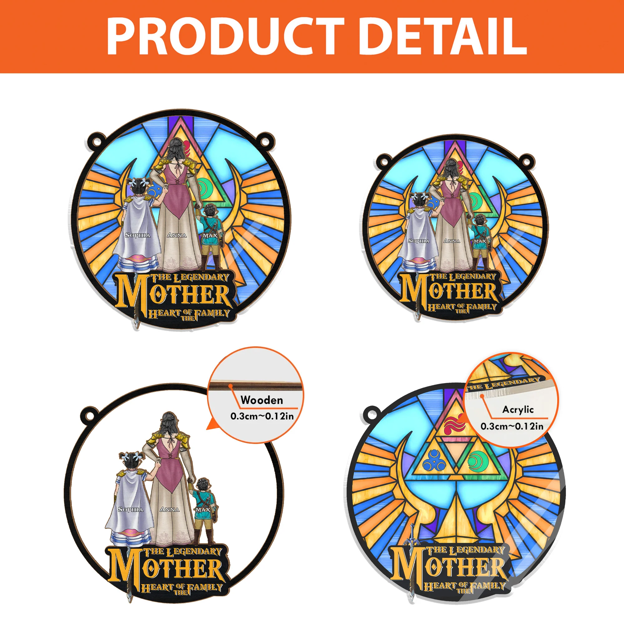 The Legendary Mother Heart Of The Family - Personalized Window Hanging Suncatcher Ornament - Gift for Mom, Wife | CL07 NH96 - Image 4