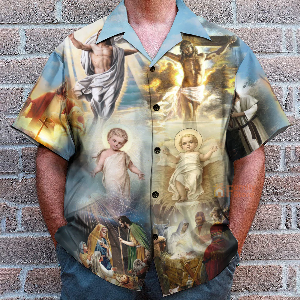 The Life of Jesus Aloha Hawaiian Shirts - Image 4