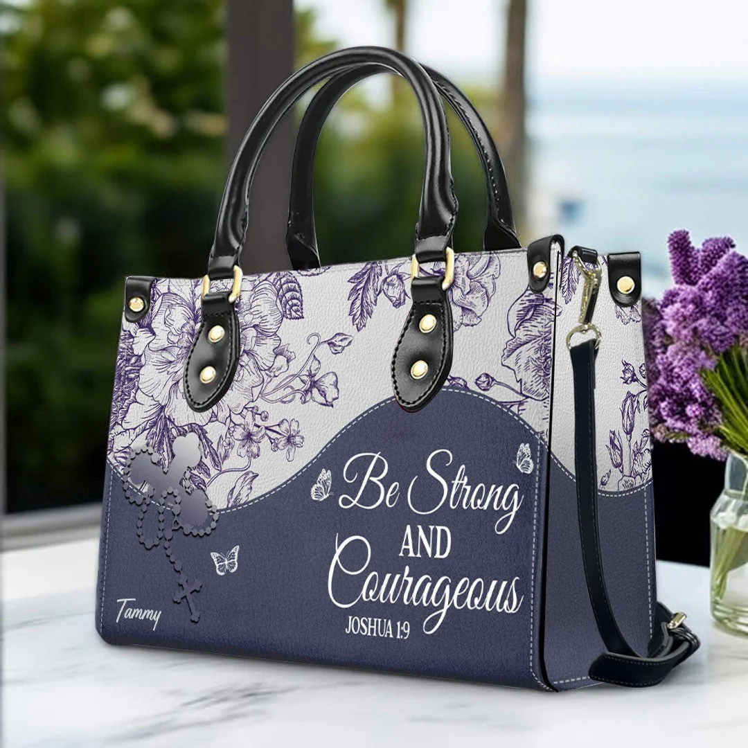 The Lord Is My Shepherd I Shall Not Want - Personalized Leather Handbag - Gift For Her HL128 - Image 2