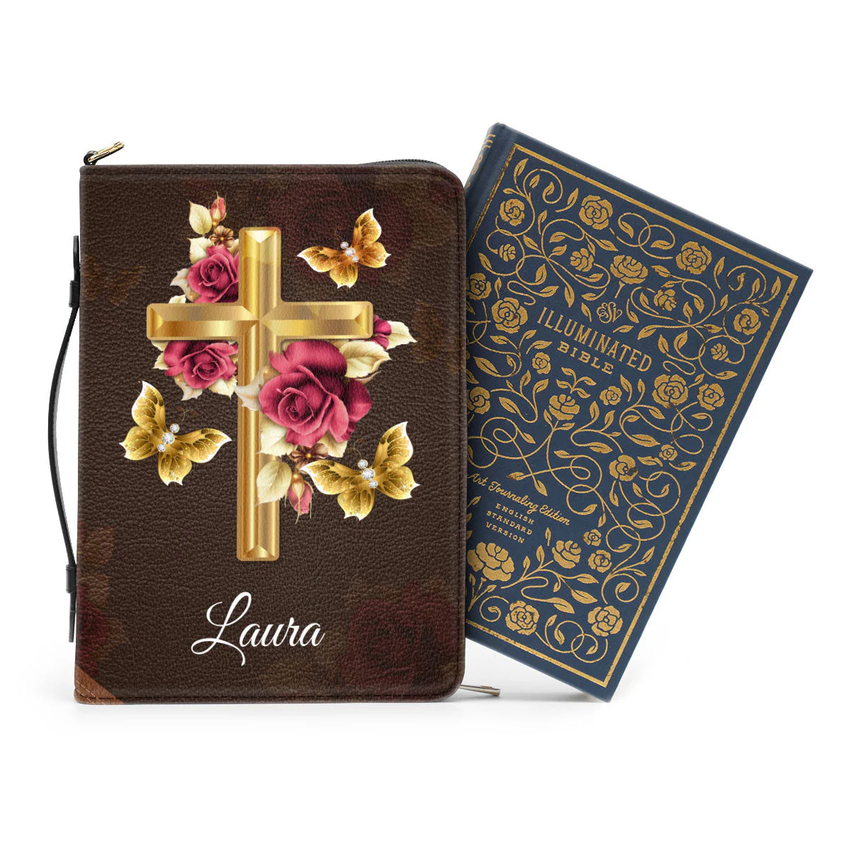 The Lord Will Fight For Me Floral Cross - Personalized Bible Covers - AT4081438 - Image 3