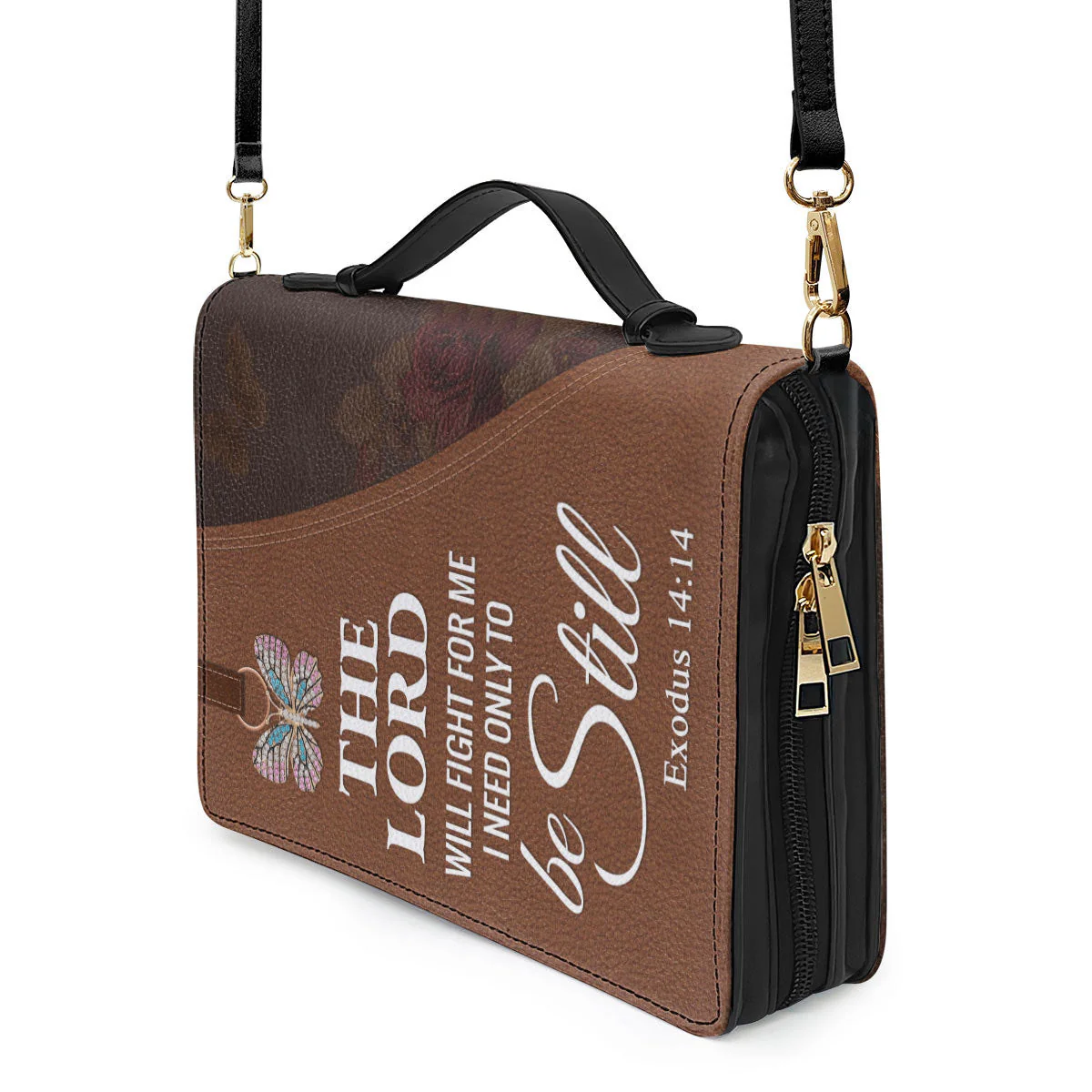 The Lord Will Fight For Me Floral Cross - Personalized Bible Covers - AT4081438 - Image 5