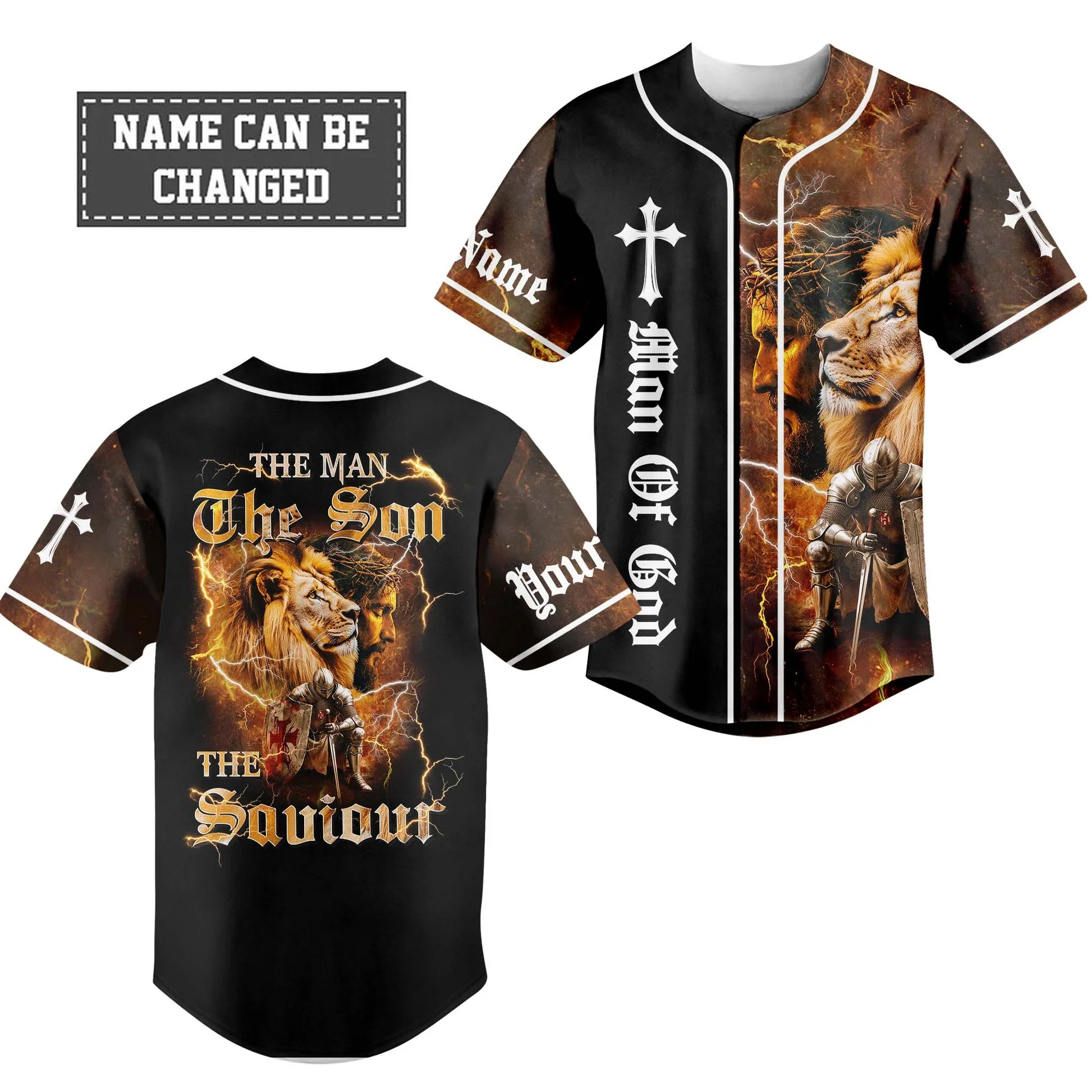 The Man The Son Custom Name Baseball Jersey - Christant Gift For Him