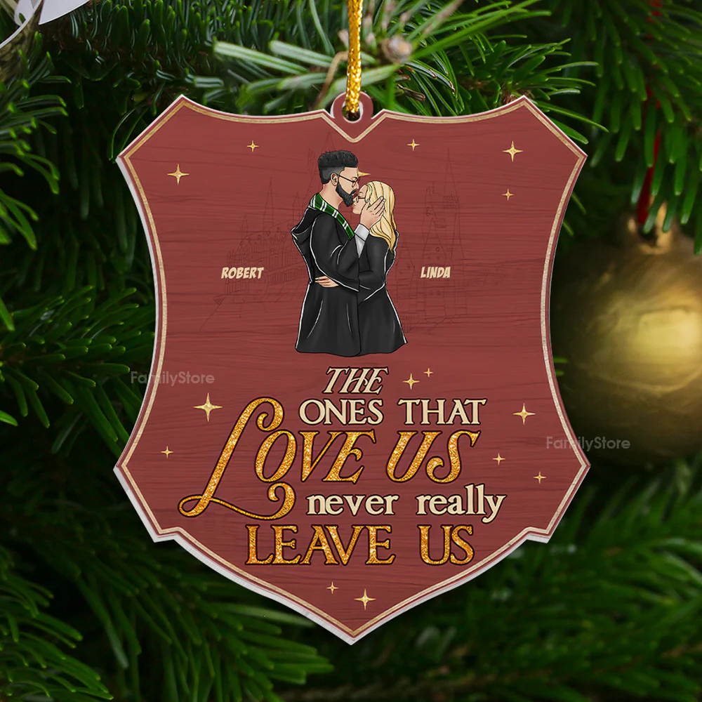 Wizard And Witch  HaPo The Ones That Love Us Never Really Leave Us - Personalized Acrylic Ornament - Gift For Couple, Husband Wife CL20 NH96 - Image 3