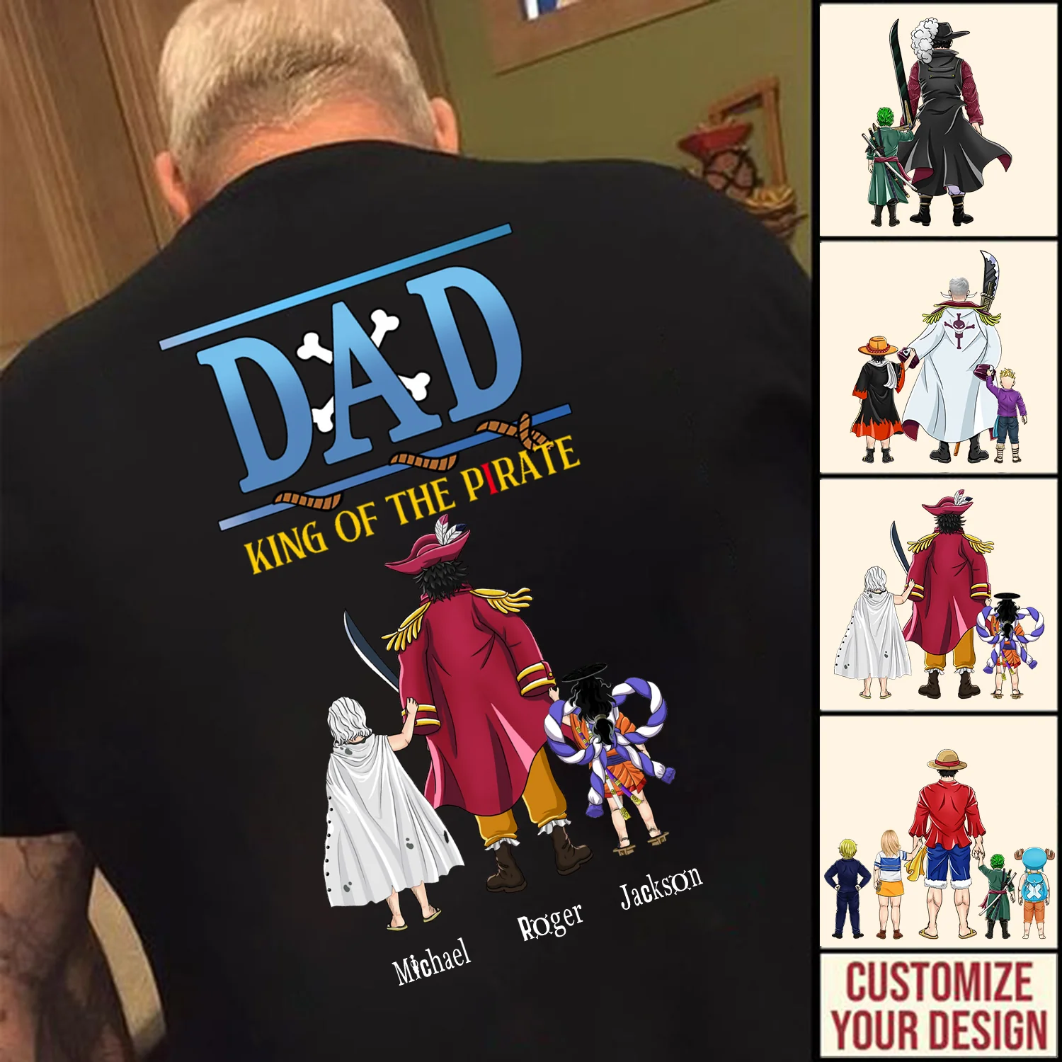 OnPi Pirate Adventure The Pirate's King Comes Back - Gift For Dad, Husband, Father's Day - Personalized TShirt - Image 2