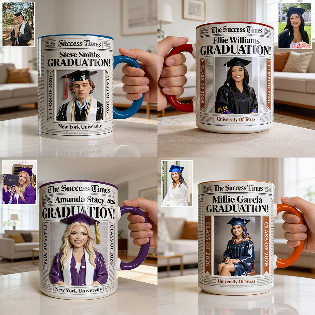 The Success Time Graduation - Personalized Accent Mug - Gift For Graduates