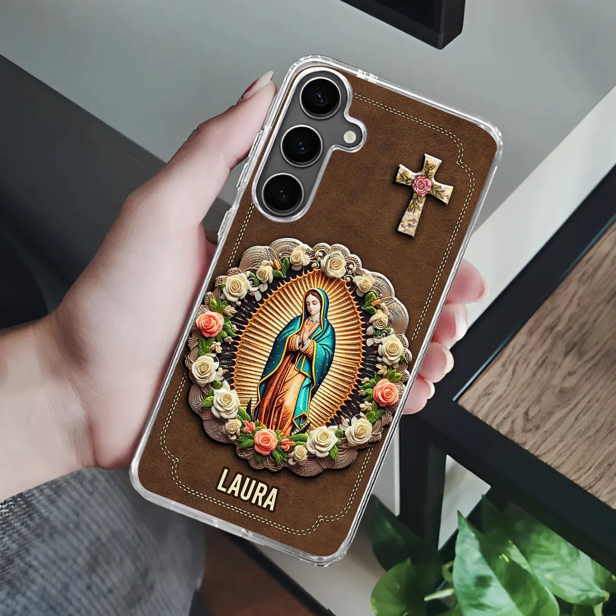 The Virgin Mary Retro Style - Personalized Phone Case TD118 - Image 4