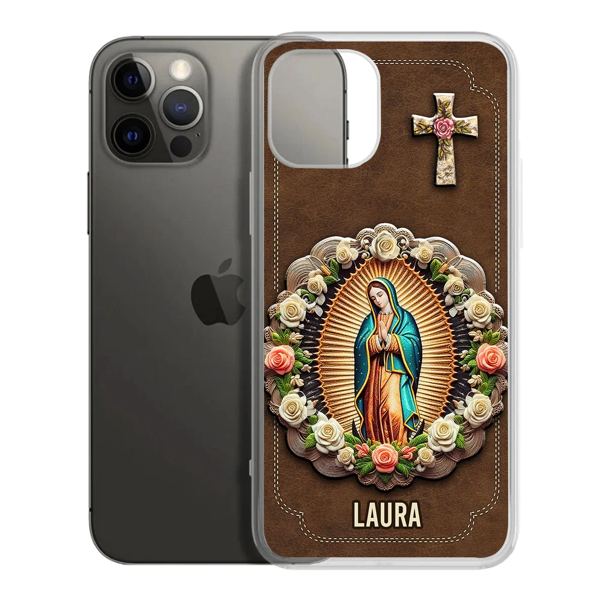 The Virgin Mary Retro Style - Personalized Phone Case TD118 - Image 7
