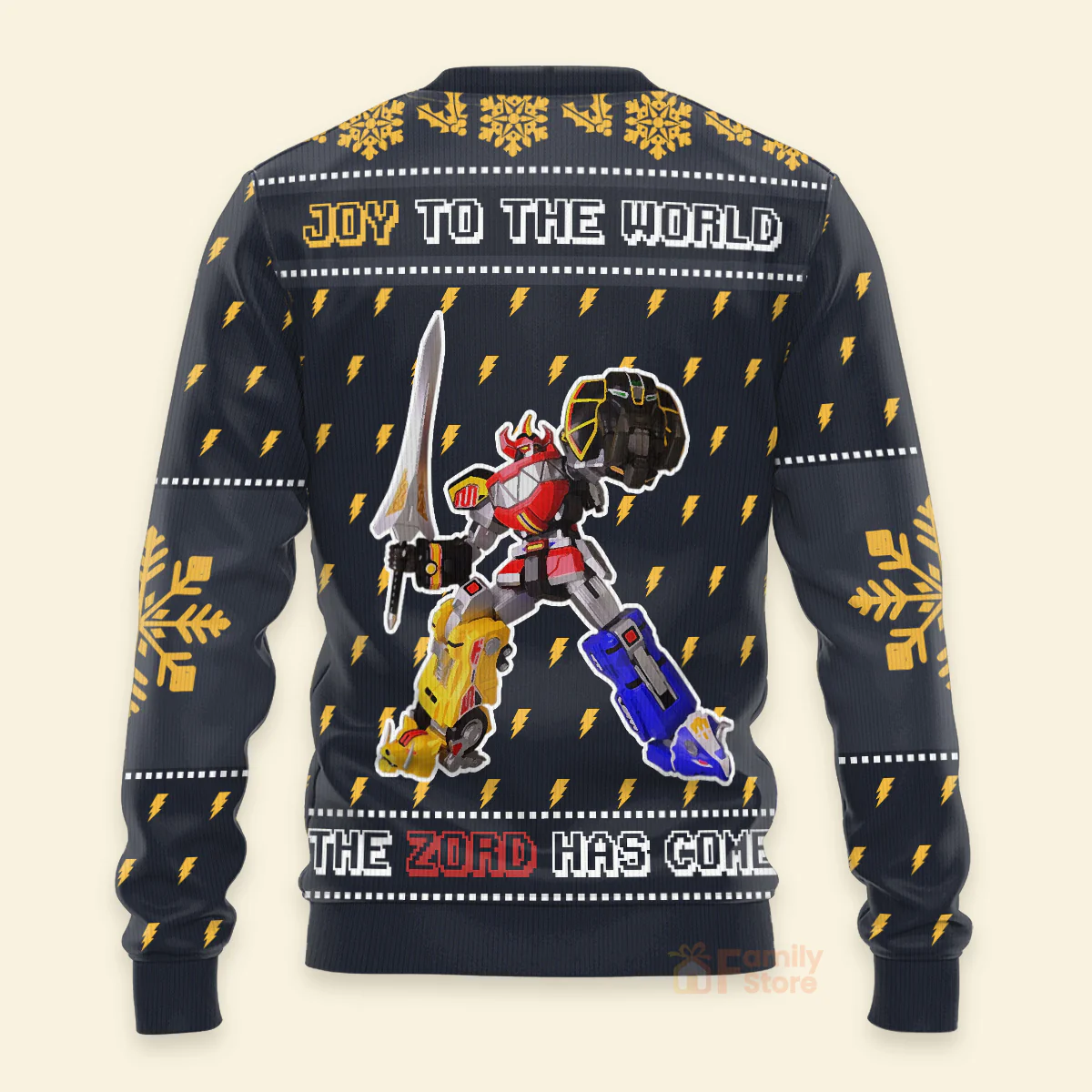 The Zord Has Come Power Rangers - Ugly Christmas Sweater - Image 3