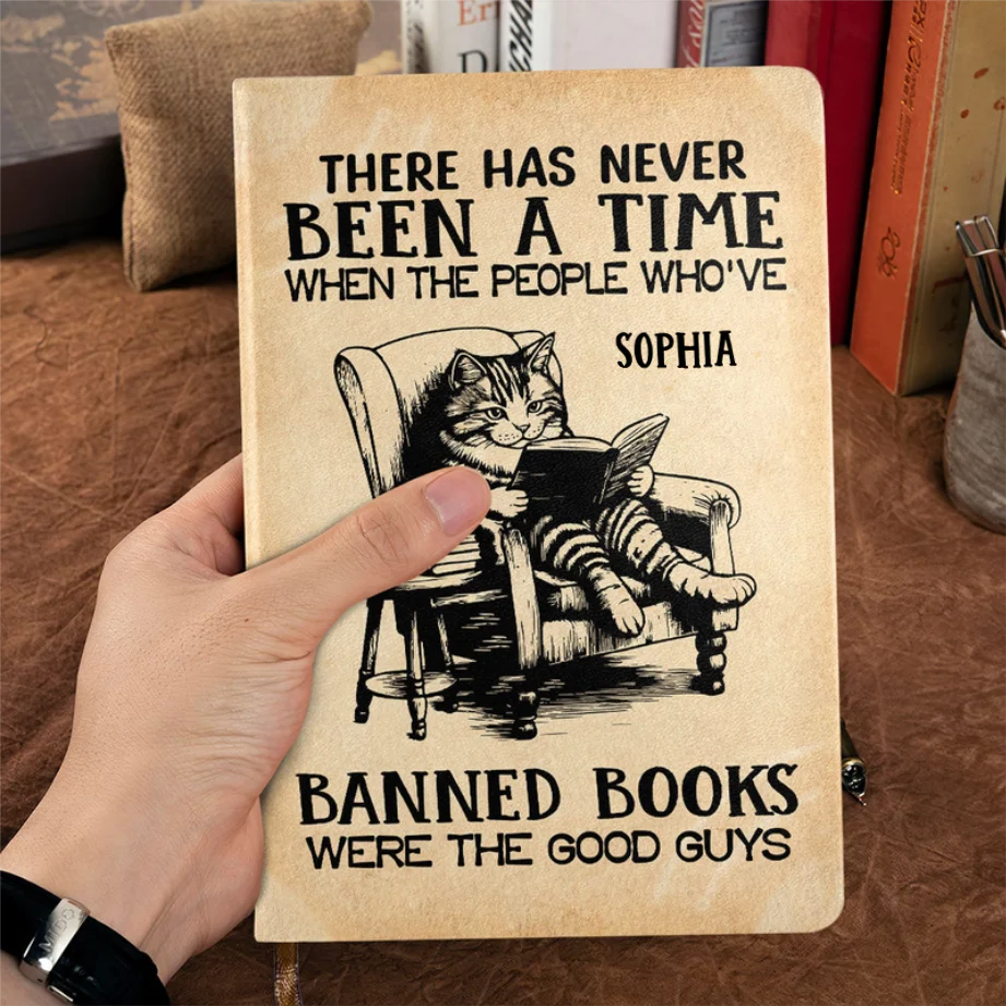 There Has Never Been A Time When The People Who've Banned Books Were The Good Guys - Personalized Leather Cover Notebook | HH01 - Image 2