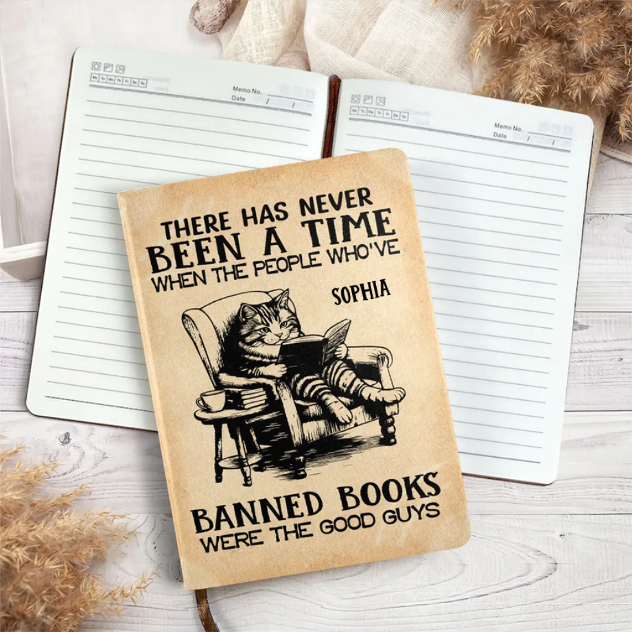 There Has Never Been A Time When The People Who've Banned Books Were The Good Guys - Personalized Leather Cover Notebook | HH01 - Image 4