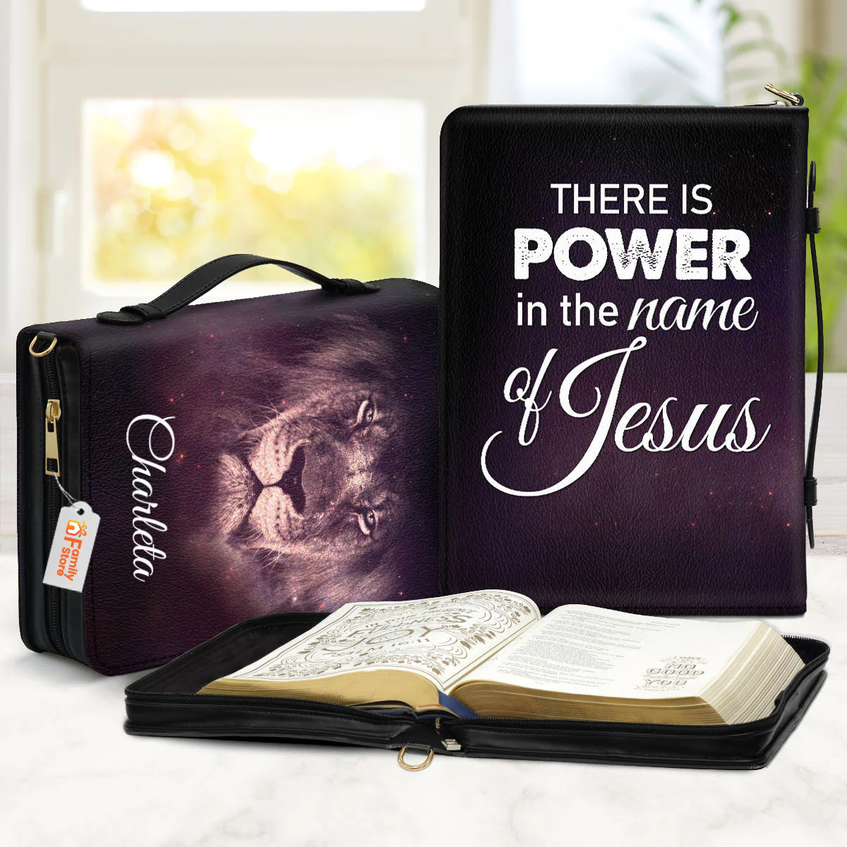 There Is Power In The Name Of Jesus - Scripture Gifts For Women Of God - Personalized Bible Covers - AT4082462 - Image 2