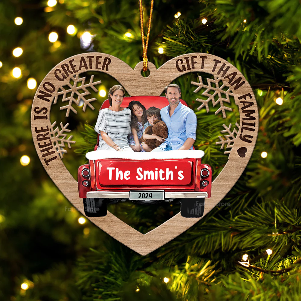 Thers Is No Greater Gift Than Family - Gift For Family - Personalized Wood Ornament - NA94 - Image 7