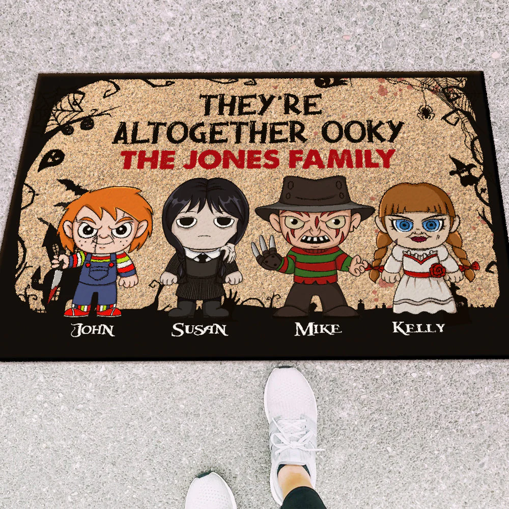 They're Altogether Ooky - Personalized Doormat - Horror Halloween Gift For Family, Kids | CL61 HH01 - Image 2