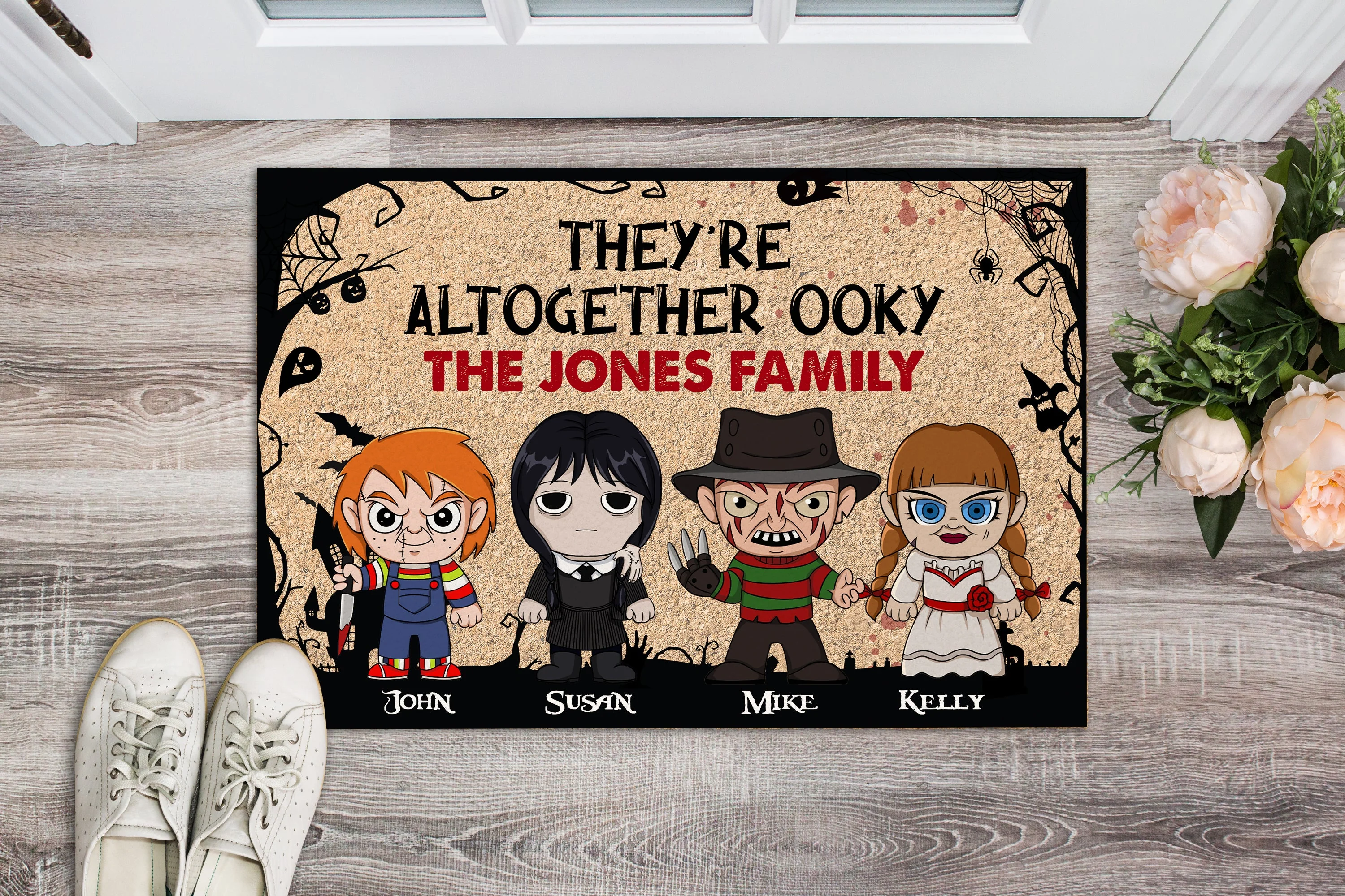 They're Altogether Ooky - Personalized Doormat - Horror Halloween Gift For Family, Kids | CL61 HH01 - Image 4