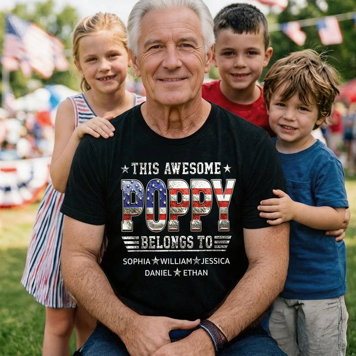 This Awesome Poppy Belongs To - Personalized Shirt - Gift For Dad, Grandpa
