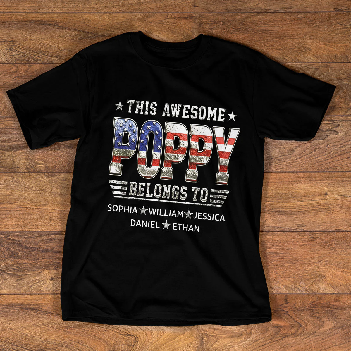 This Awesome Poppy Belongs To - Personalized Shirt - Gift For Dad, Grandpa - Image 4
