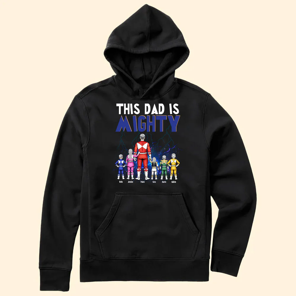 This Dad Is Mighty Morphin Power Rangers - Gift For Dad - Personalized TShirt - CL21 NA94 - Image 5