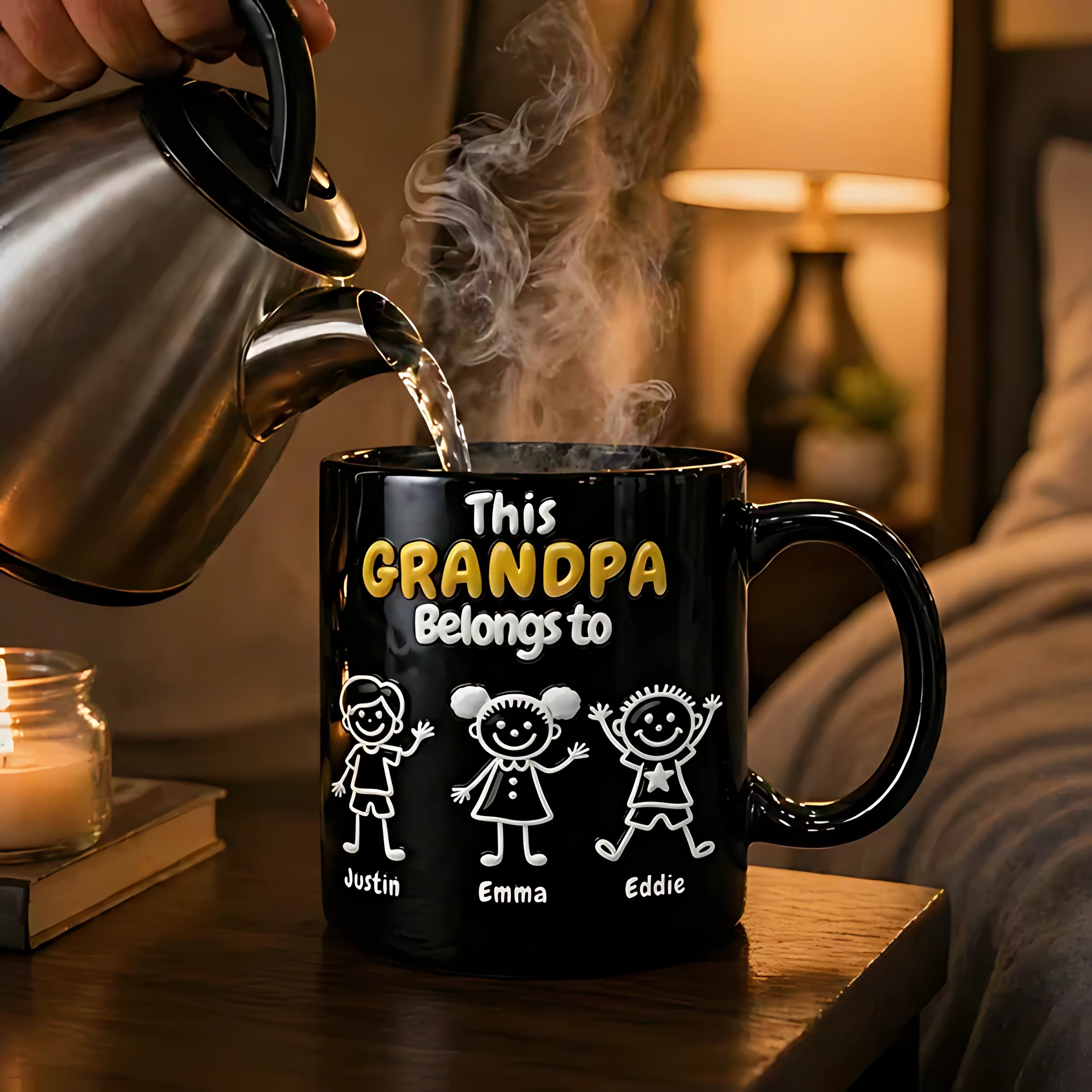 This Grandpa Belongs To - Personalized Coffee Mug - Gift For Father's Day - Image 2