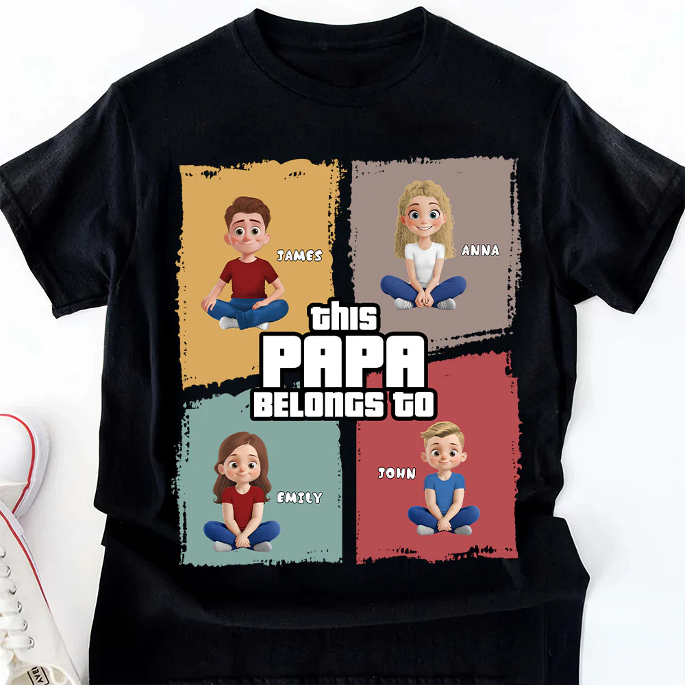 This Grandpa Belongs To - Personalized Shirt - Gift for Grandpa, Father's Day | GR25 DUC4 - Image 3