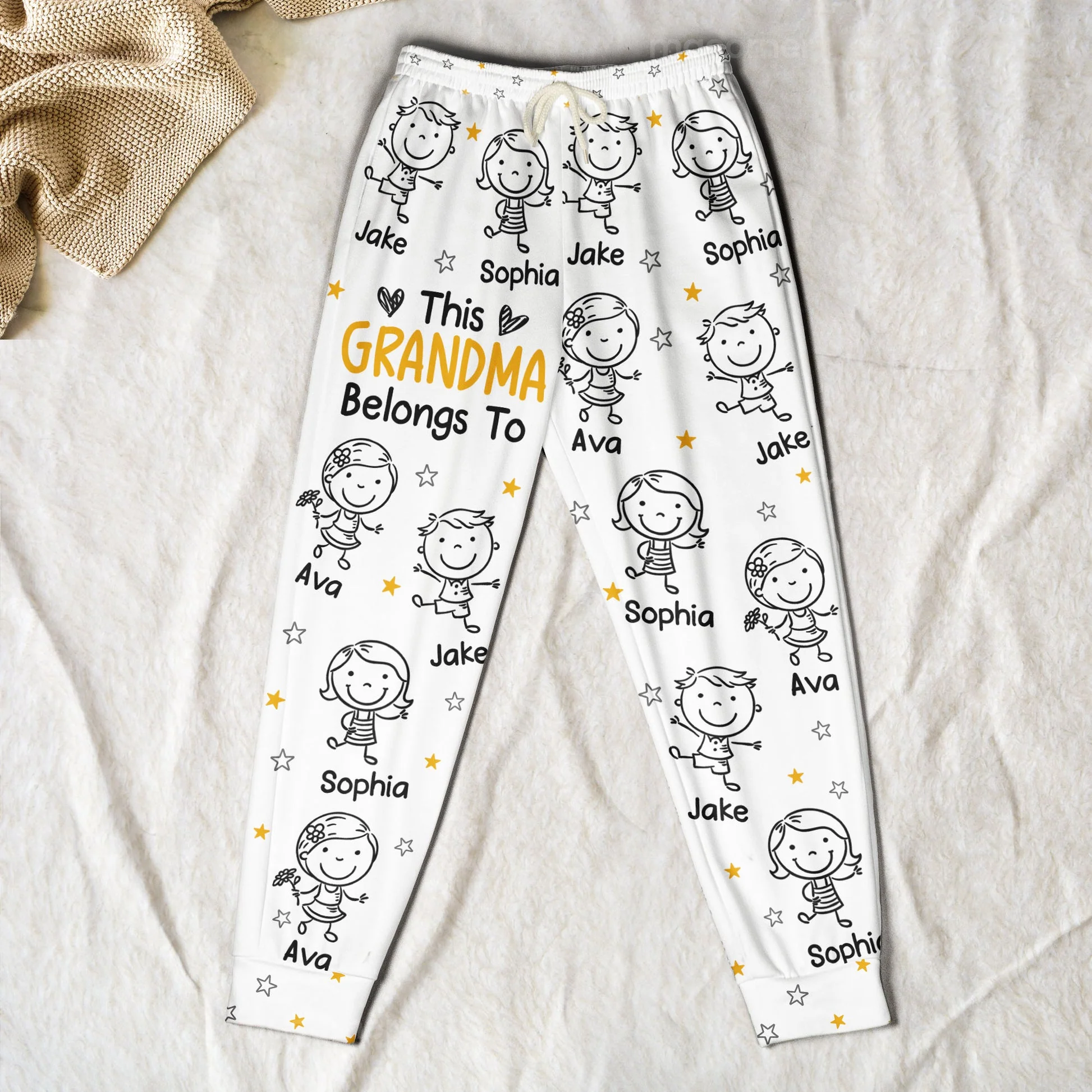 This Grandpa Grandma Belongs To Kids - Personalized Sweatpants - Christmas Gift For Family HH01