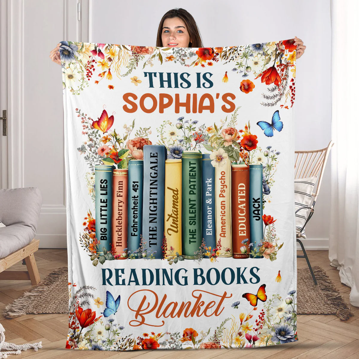 This Is My Reading Journal - Personalized Blanket - Gift For Book Lover, Reader, Her HH01