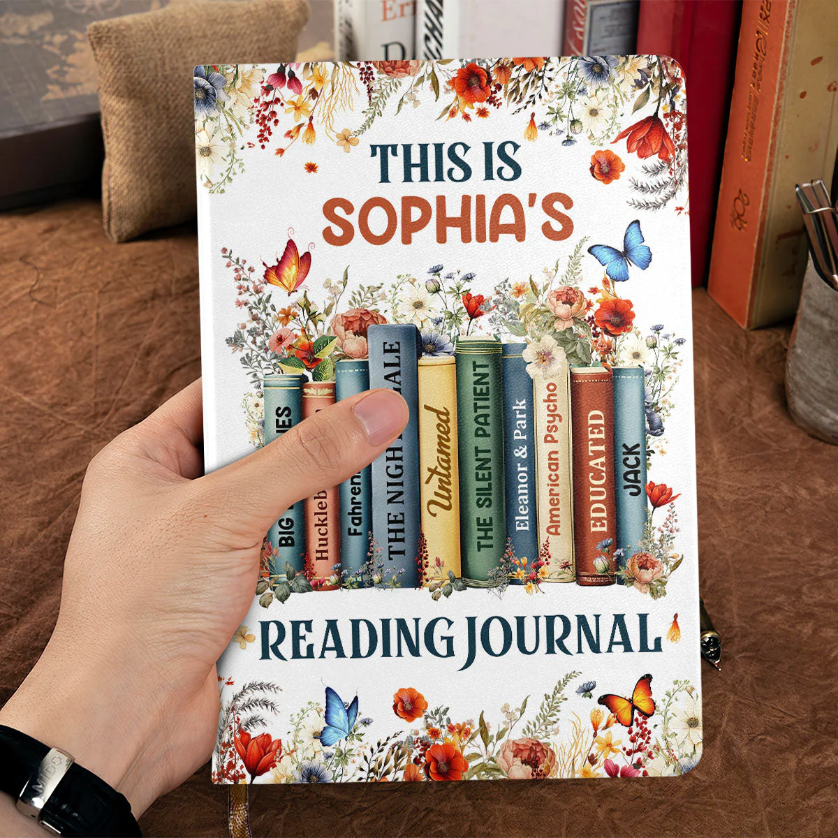 This Is My Reading Journal - Personalized Leather Cover Notebook - Gift For Book Lover, Reader, Her HH01 - Image 2