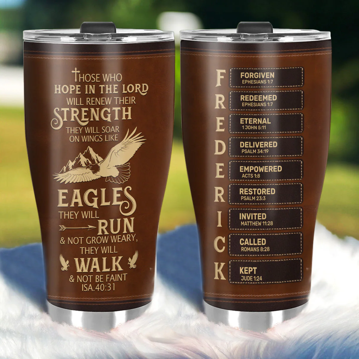 Those Who Hope In The Lord Will Renew Their Strength - Personalized Stainless Steel Tumbler | HN02 - Image 2