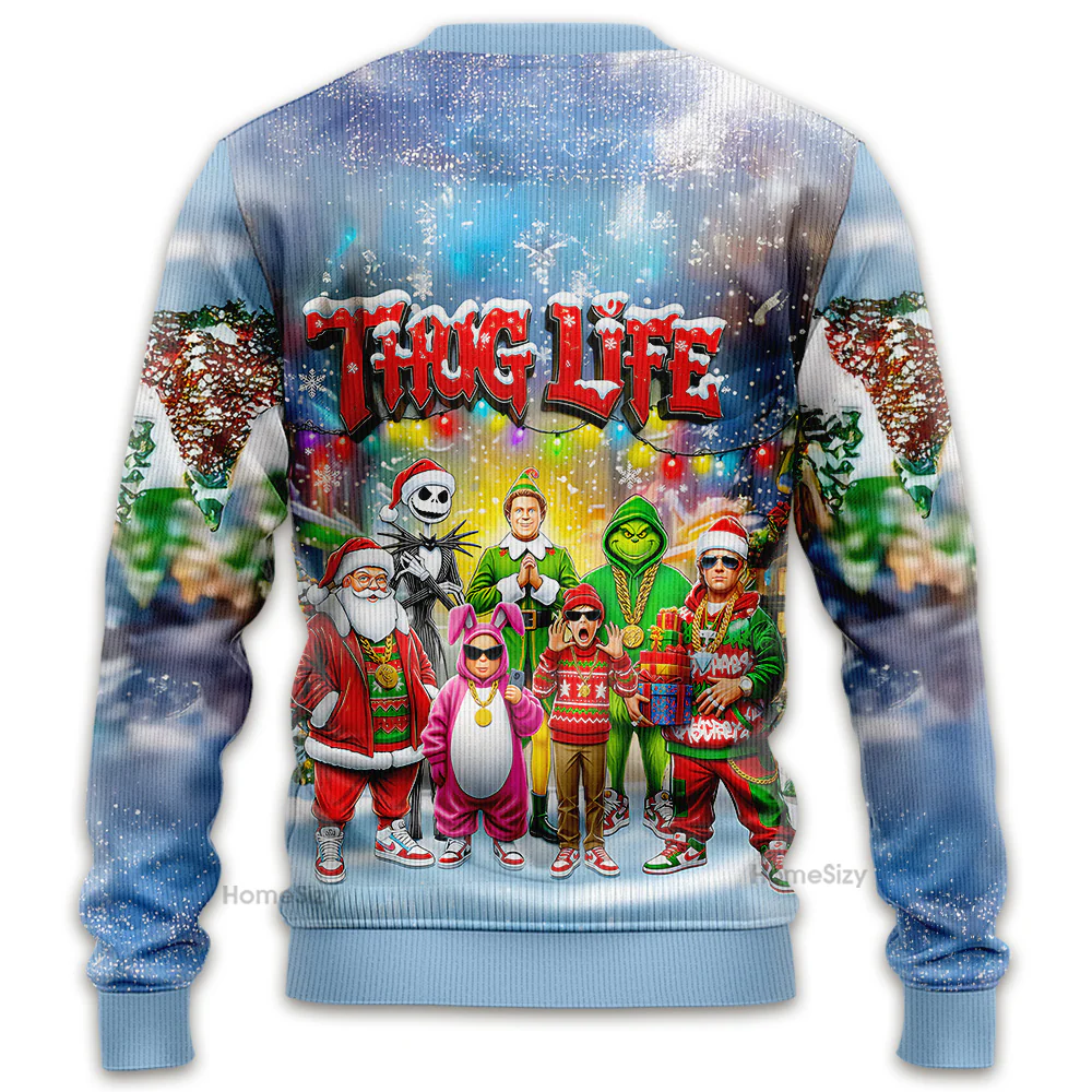 Thug Life - Personalized Ugly Sweater - Christmas Gift For Fan Movies HH01 - Image 3