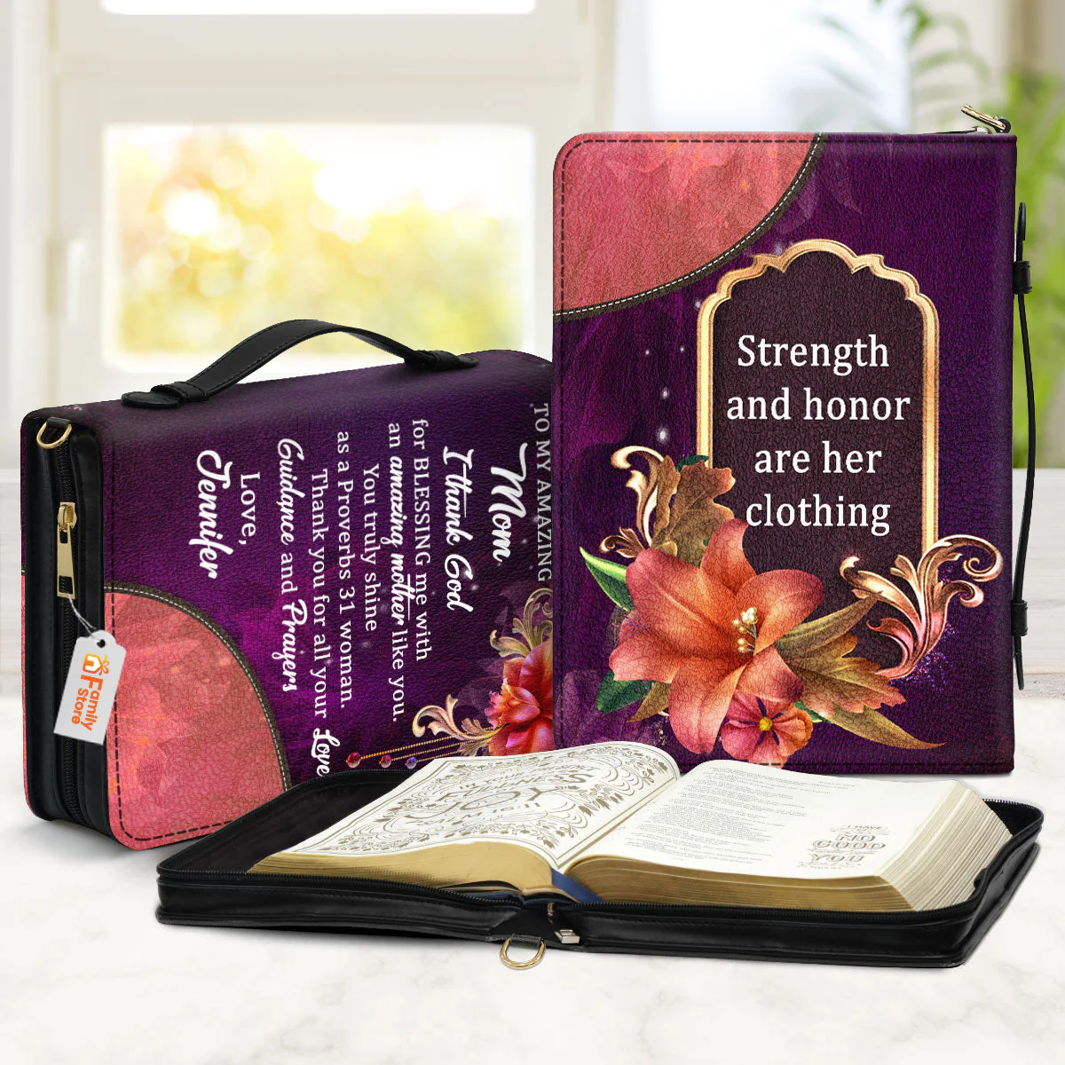 To My Amazing Mom - Unique Personalized Bible Covers - AT4081443 - Image 2